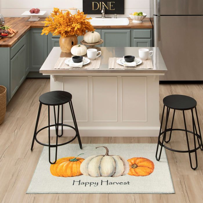 Happy Harvest Grey & Orange Accent Rug