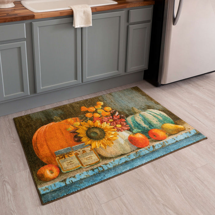 Autumn Table Brown Accent Rug