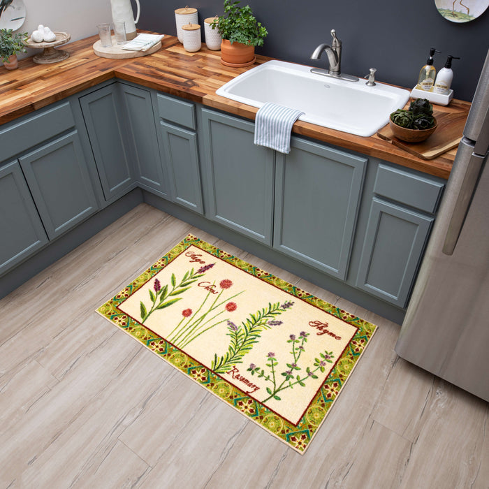 Herb Garden Multicolor Accent Rug