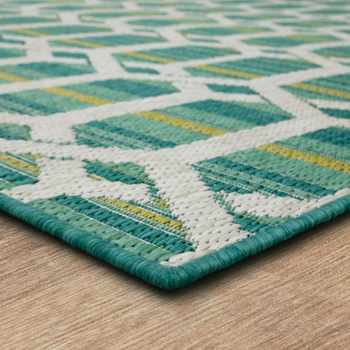 Jackson Trellis Teal Area Rug