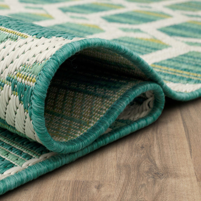Jackson Trellis Teal Area Rug