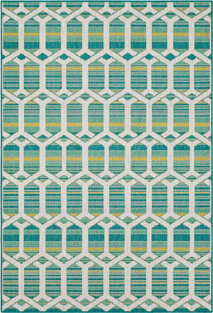 Jackson Trellis Teal Area Rug