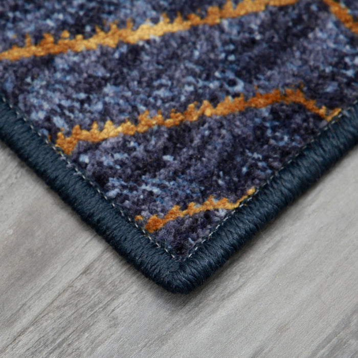 Hexagon Lines Indigo Area Rug by Scott Living