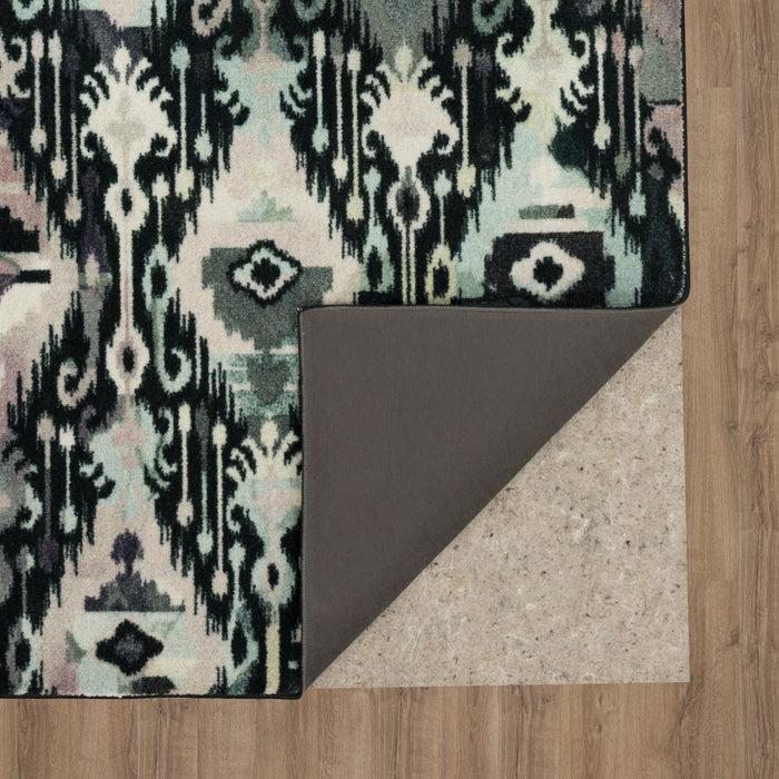 Technicolor Ikat White & Gray Area Rug