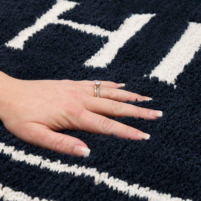 Martin Gentleman Blue & White Bath Mat