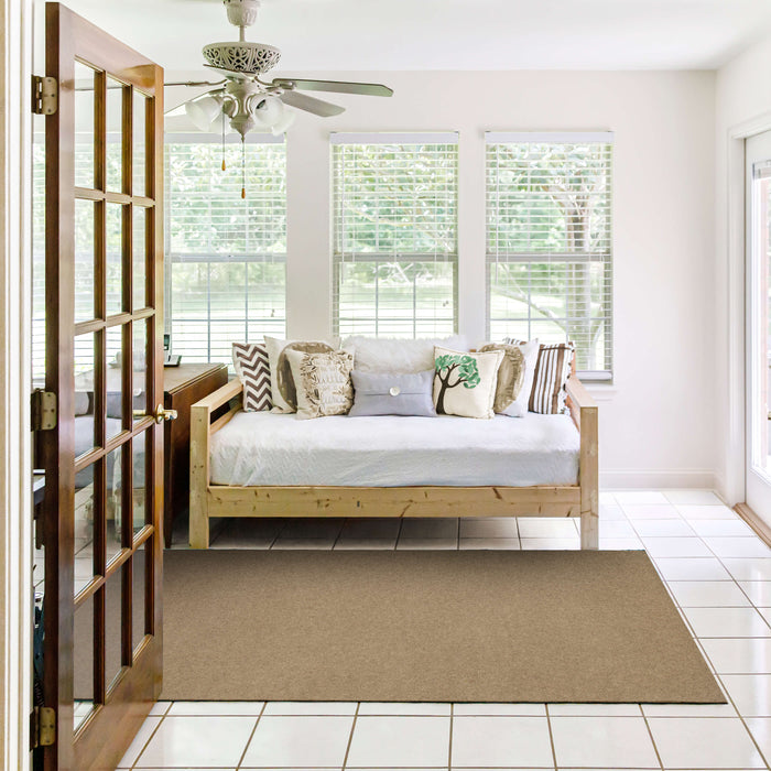 Hobnail Needle Punch Taupe Area Rug