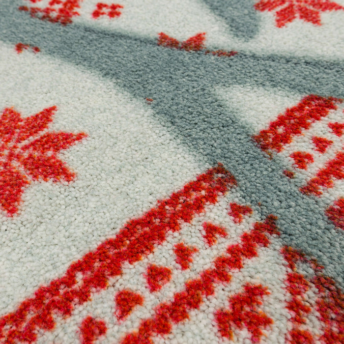 Holiday Antlers Red Accent Rug