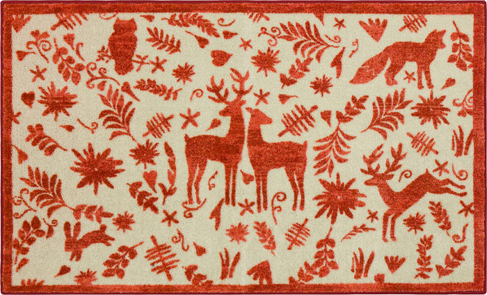 Holiday Forest Red Accent Rug
