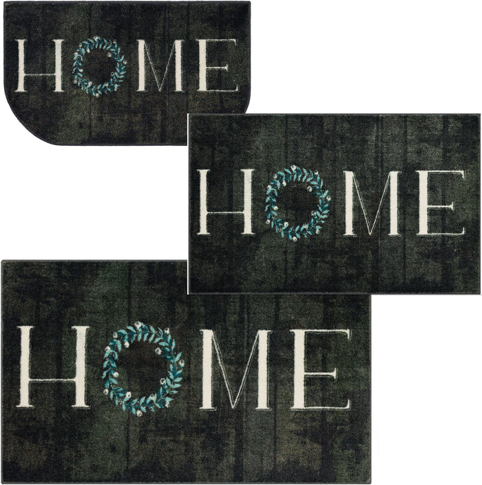 Wreath Home Black Accent Rug