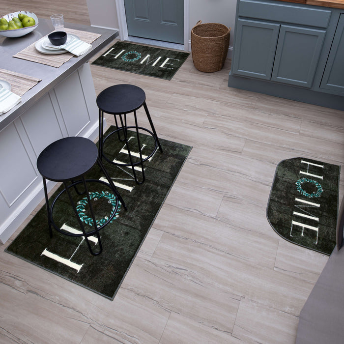 Wreath Home Black Accent Rug