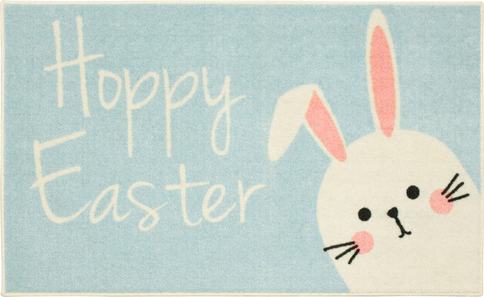 Hoppy Easter Blue & White Mat