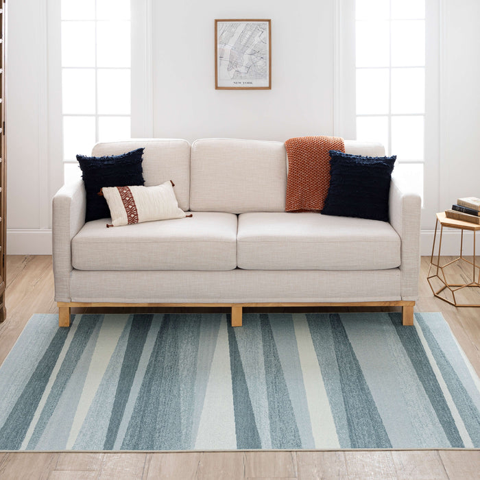 Grayson Stripe Navy Area Rug