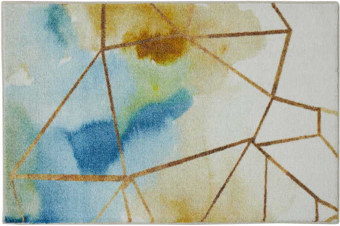 Technicolor Mirage Water White & Blue Area Rug