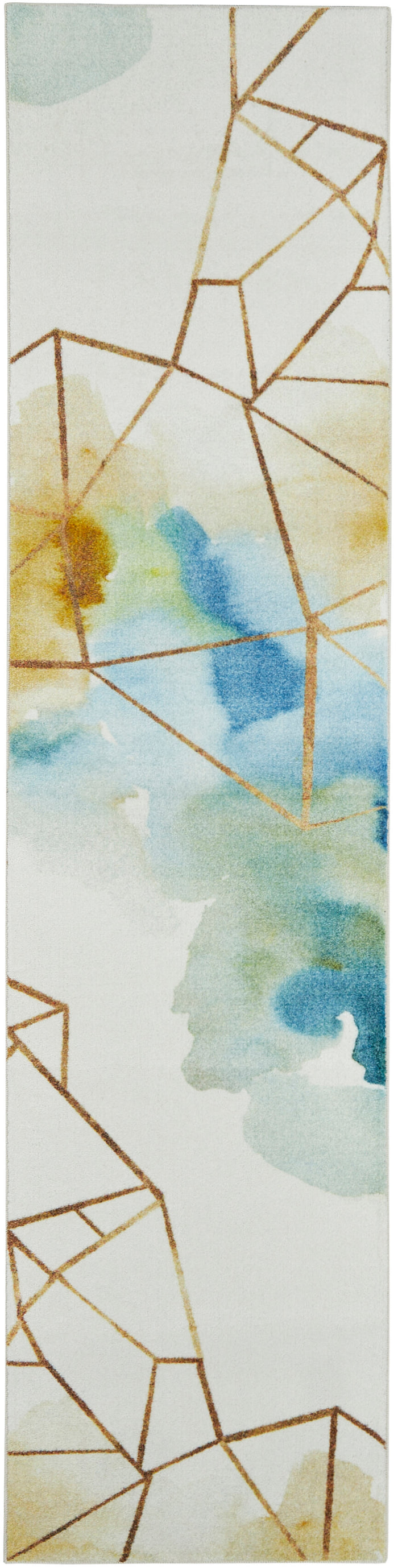 Technicolor Mirage Water White & Blue Area Rug