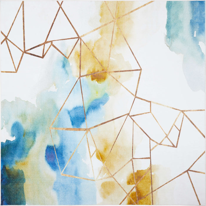 Technicolor Mirage Water White & Blue Area Rug