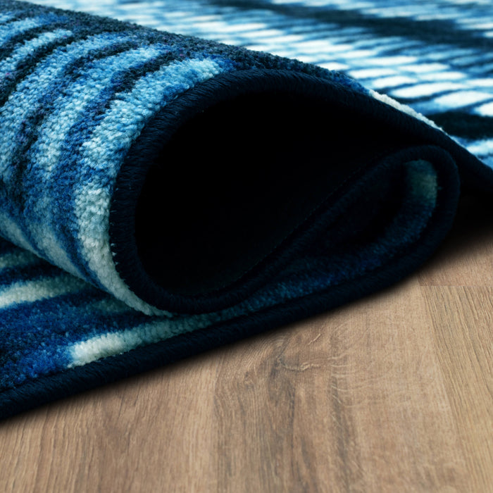 Technicolor Juliette Navy Area Rug