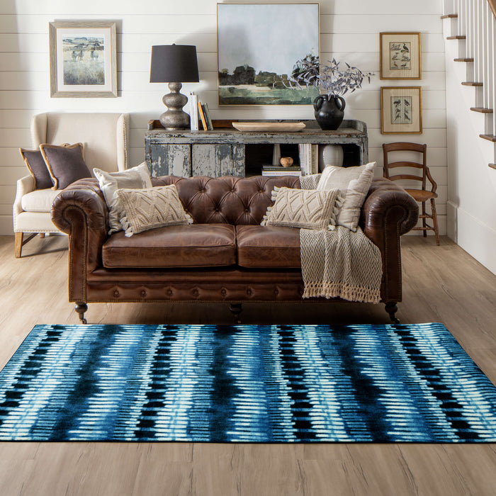 Technicolor Juliette Navy Area Rug