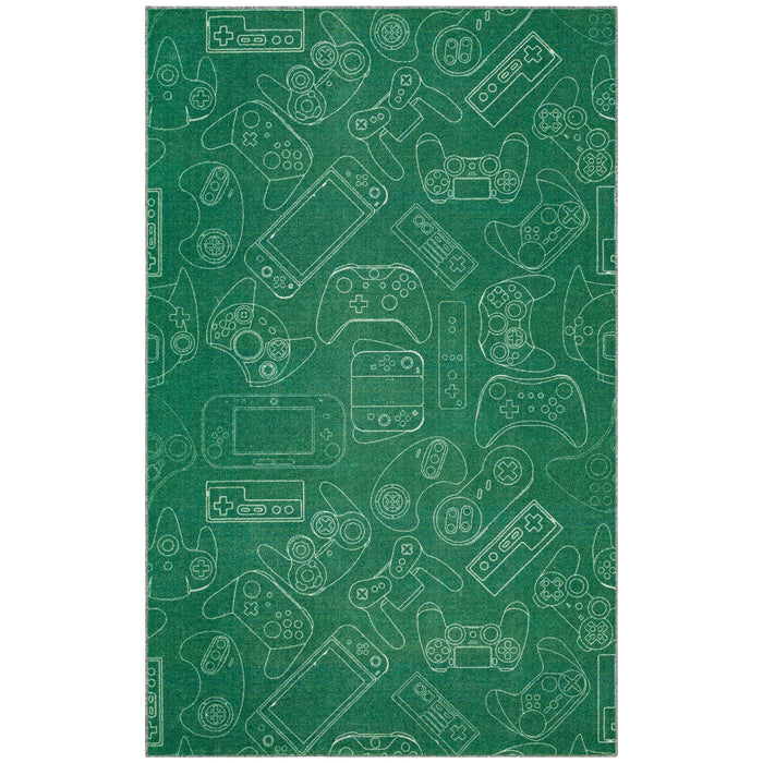 Technicolor Concord Green Area Rug
