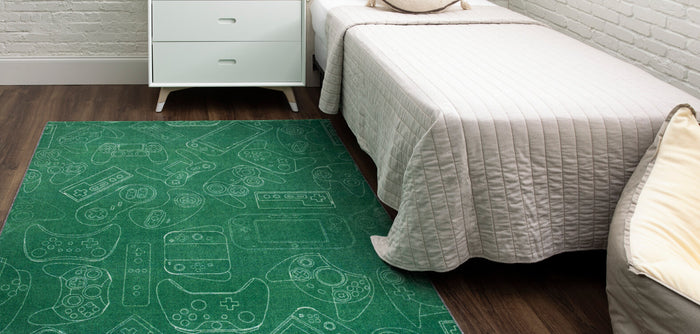 Technicolor Concord Green Area Rug
