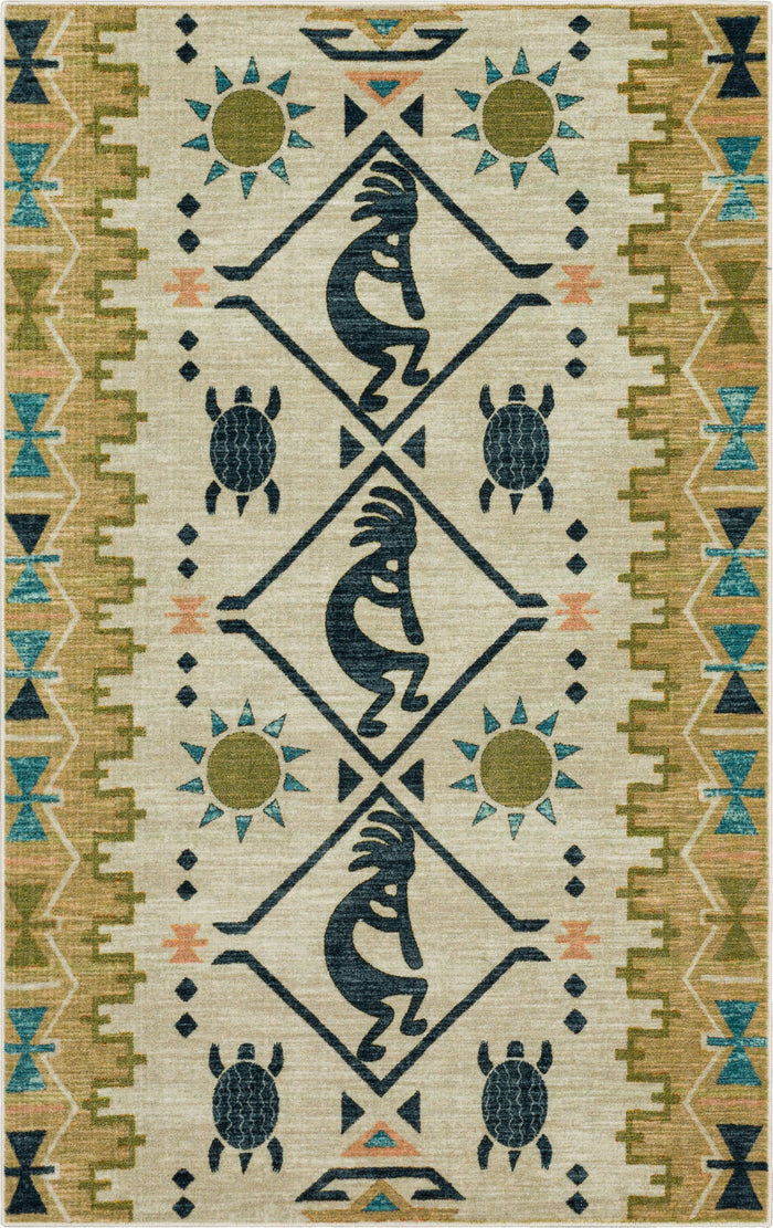 Kokopelii Striped Natural Area Rug