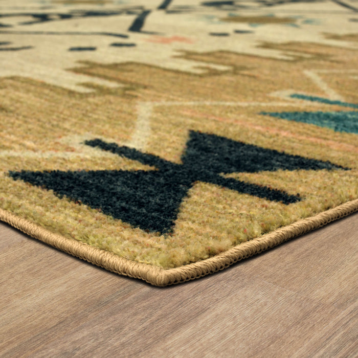 Kokopelii Striped Natural Area Rug