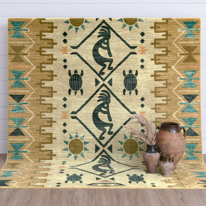 Kokopelii Striped Natural Area Rug
