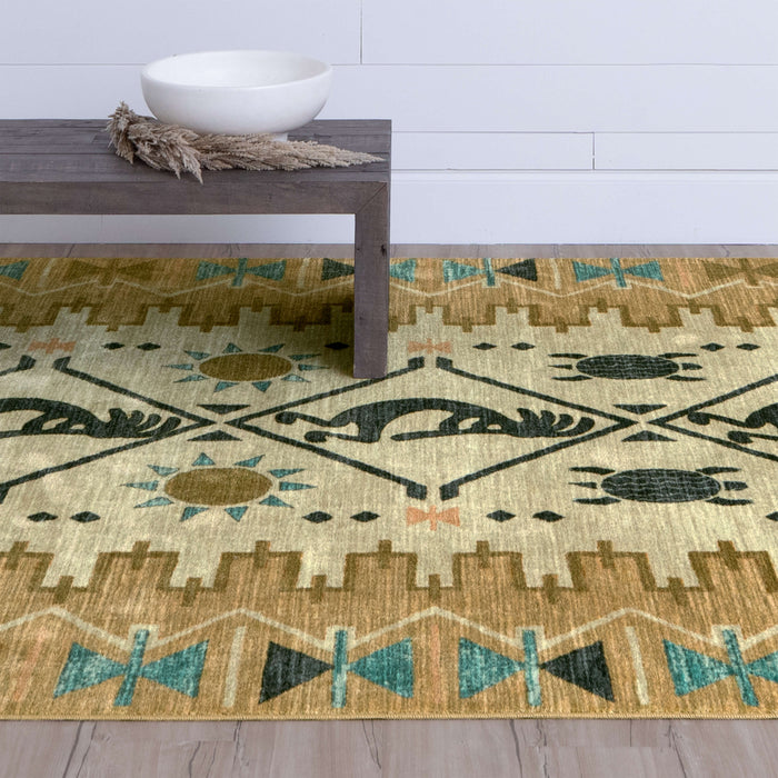 Kokopelii Striped Natural Area Rug