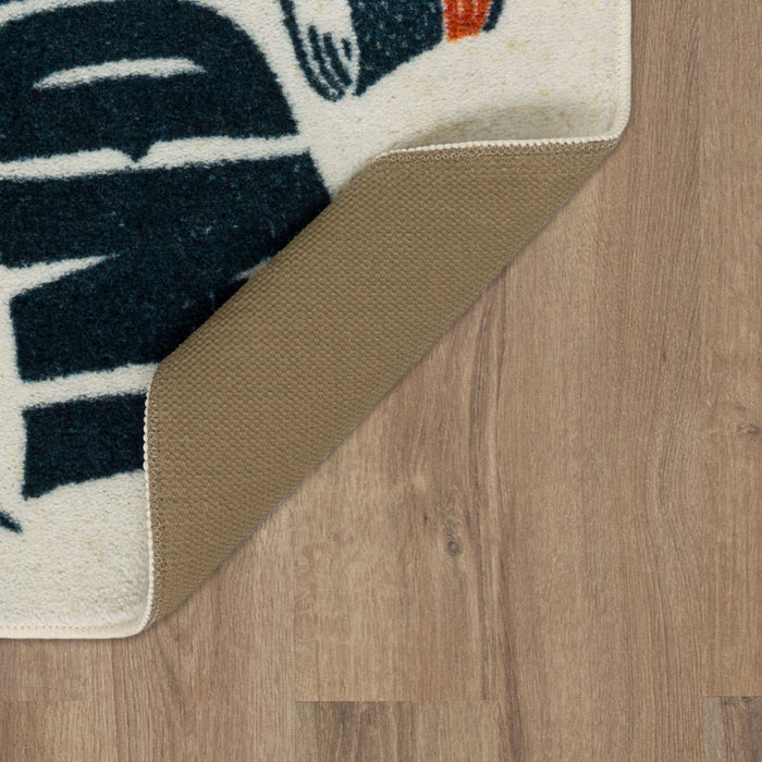 Home of the Brave White and Navy Accent Rug