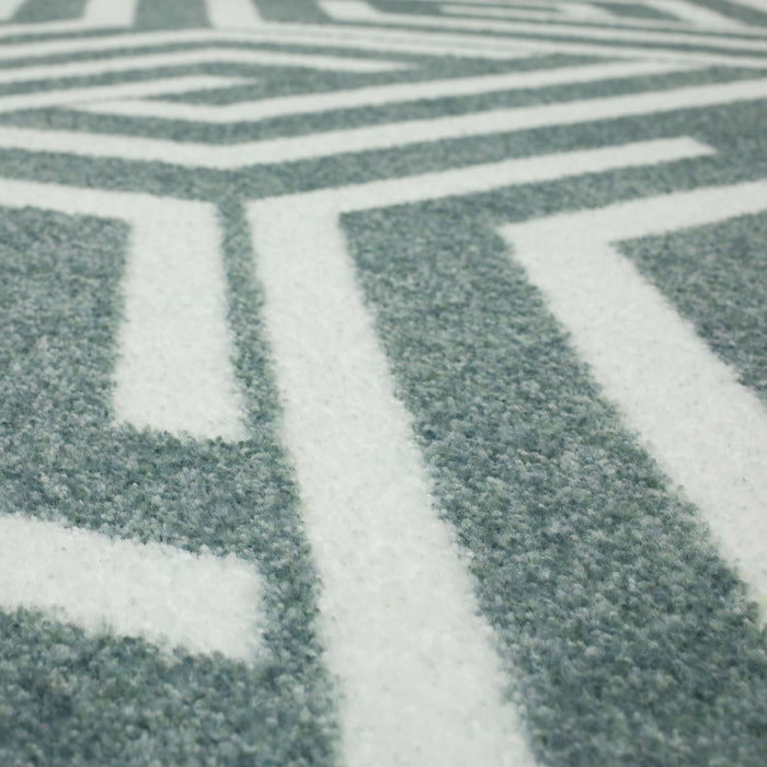 Technicolor Intertwined Grey Area Rug