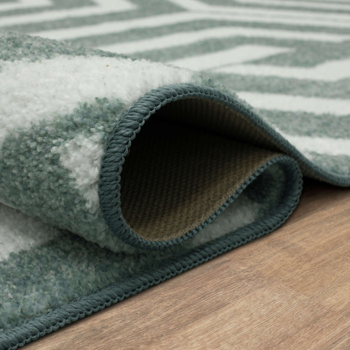 Technicolor Intertwined Grey Area Rug