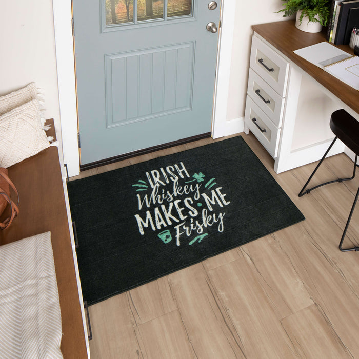 Frisky Whiskey Black Accent Rug