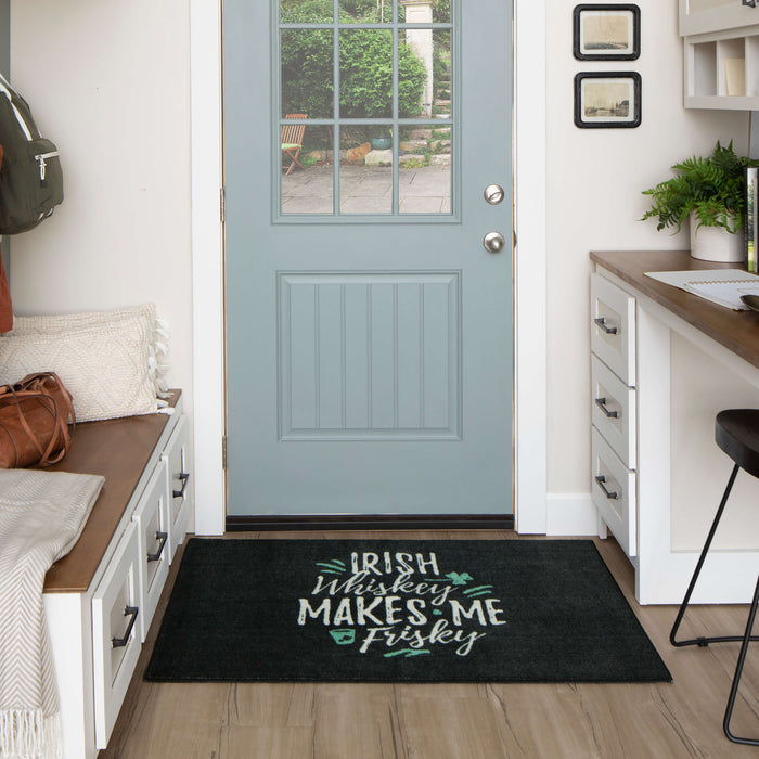 Frisky Whiskey Black Accent Rug