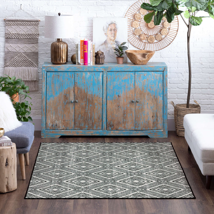 Camilla Black Area Rug
