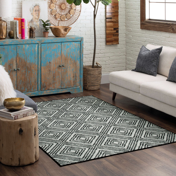 Camilla Black Area Rug