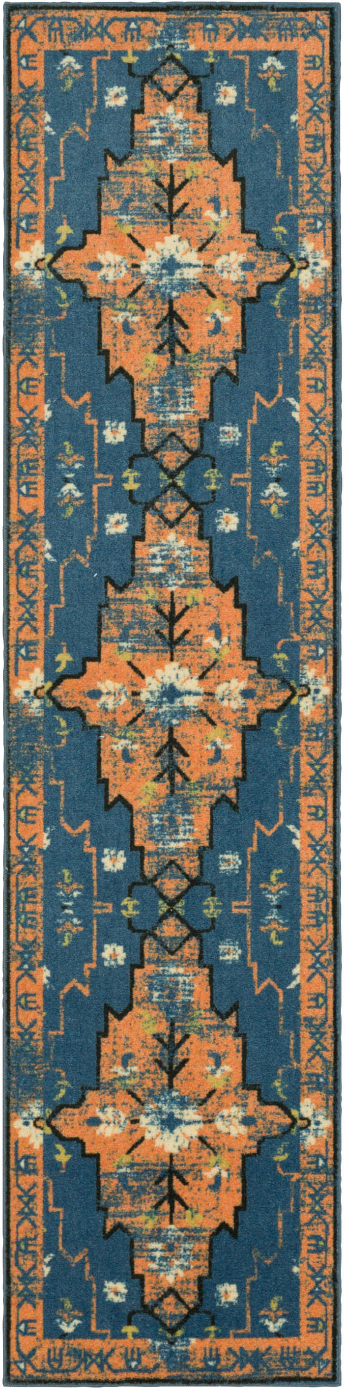 Technicolor Aster Blue & Orange Area Rug
