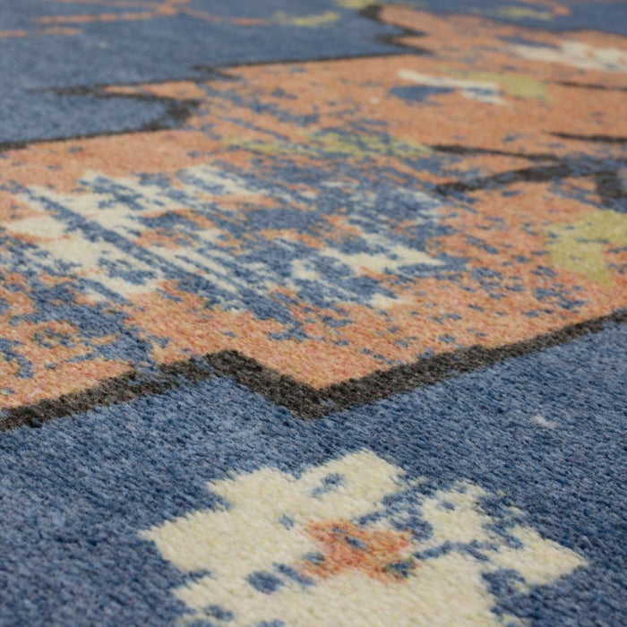 Technicolor Aster Blue & Orange Area Rug