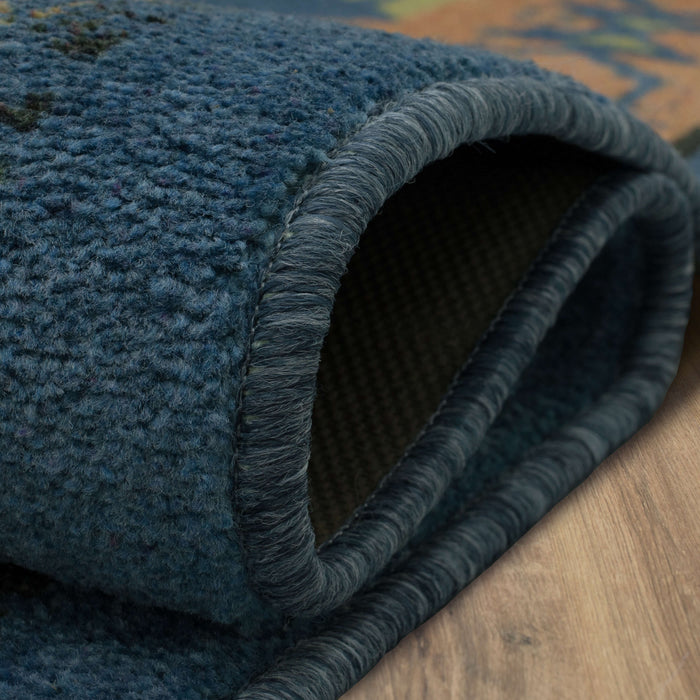 Technicolor Aster Blue & Orange Area Rug