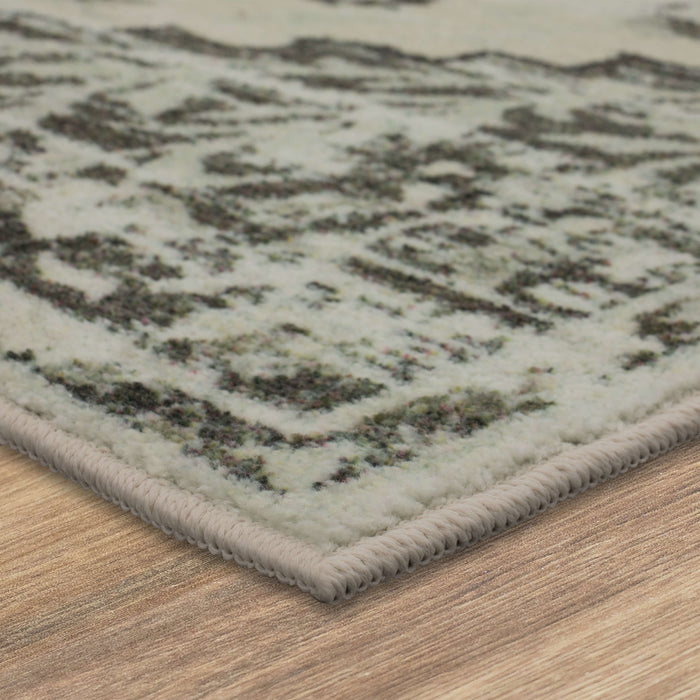Technicolor Ferndale Gray & White Area Rug