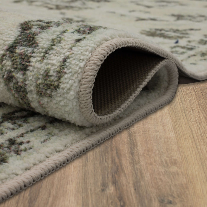 Technicolor Ferndale Gray & White Area Rug
