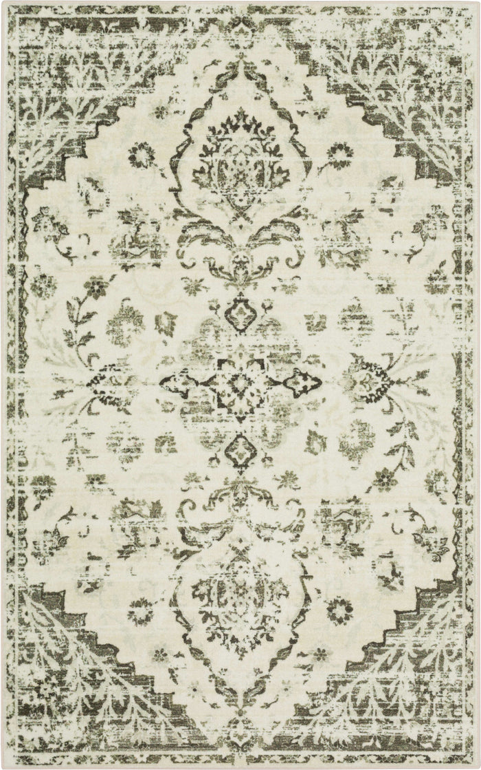 Technicolor Ferndale Gray & White Area Rug
