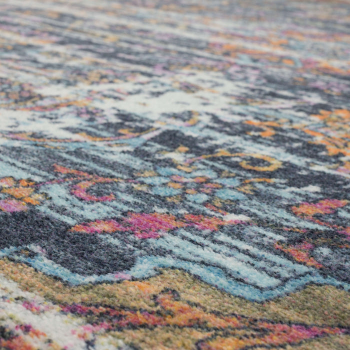 Technicolor Ferndale Pink & Blue Area Rug