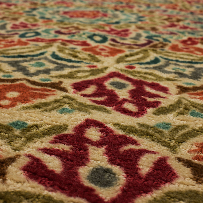 Acropolis Waterlily Green & Orange Area Rug