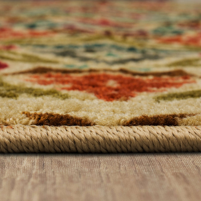Acropolis Waterlily Green & Orange Area Rug