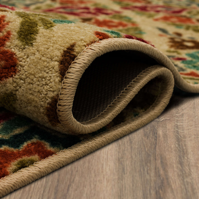 Acropolis Waterlily Green & Orange Area Rug