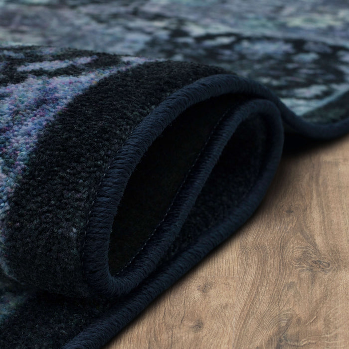 Technicolor Kendall Gray & Blue Area Rug