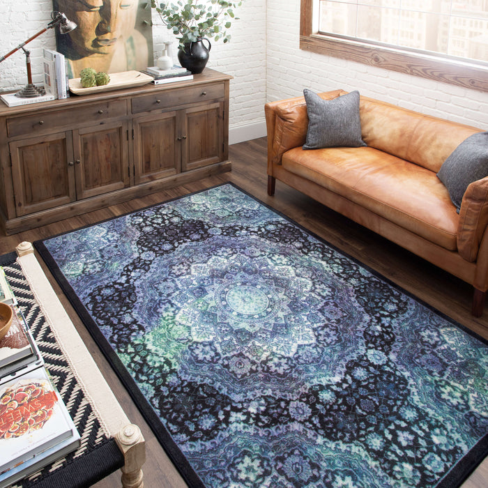 Technicolor Kendall Gray & Blue Area Rug