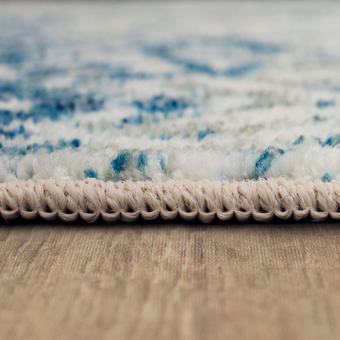 Technicolor Wisdom Blue & Gray Area Rug