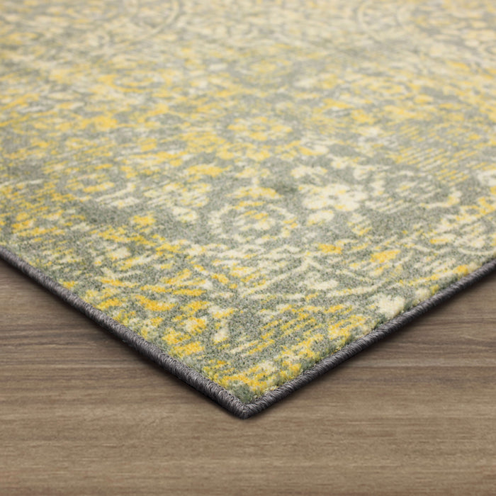 Technicolor Wisdom Gold & Gray Area Rug