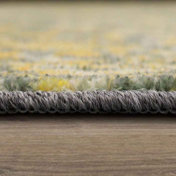 Technicolor Wisdom Gold & Gray Area Rug