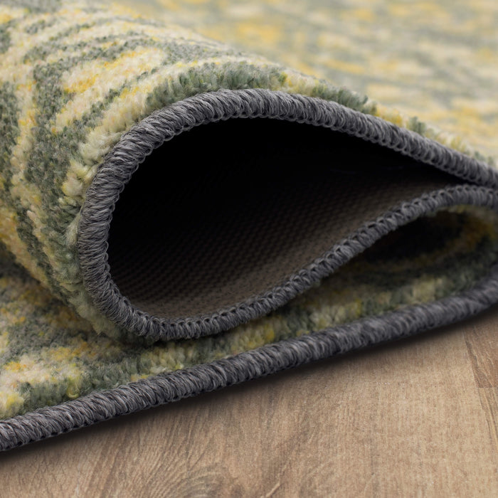 Technicolor Wisdom Gold & Gray Area Rug